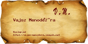 Vajsz Menodóra névjegykártya